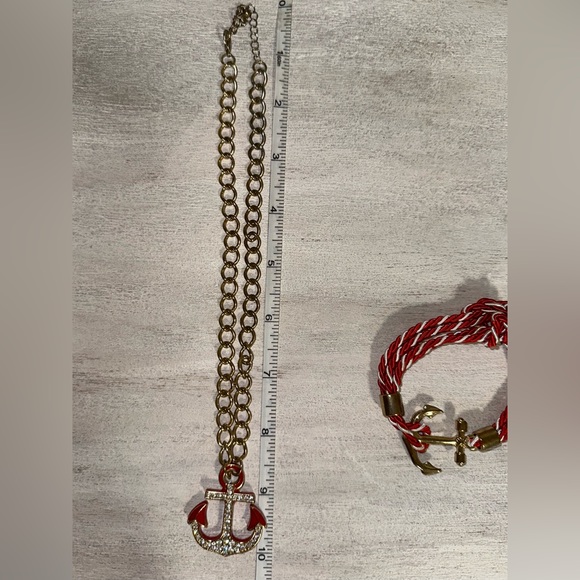 Nautical Anchor necklace & bracelet matching set ⚓️❤️ - Picture 3 of 3